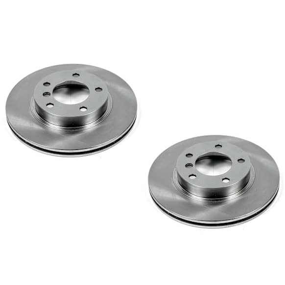 SET-P15EBR419-2 Front Brake Disc, Plain Surface, Vented, 5 Lugs, RWD, Autospecialty By Powerstop