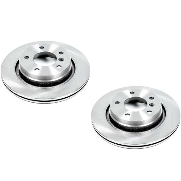 SET-P15EBR631-2 Rear Brake Disc, Plain Surface, Vented, 5 Lugs,, Autospecialty By Powerstop