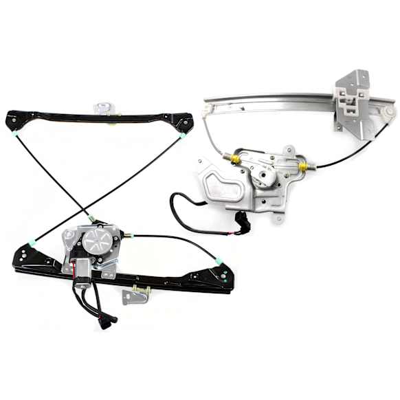 Sedan Front and Rear, Passenger Side Power Window Regulator, With Motor