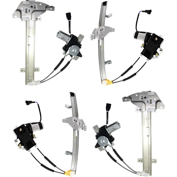 2002 Pontiac Grand Prix - Sedan Front and Rear, Driver and Passenger Side Power Window Regulator, With Motor