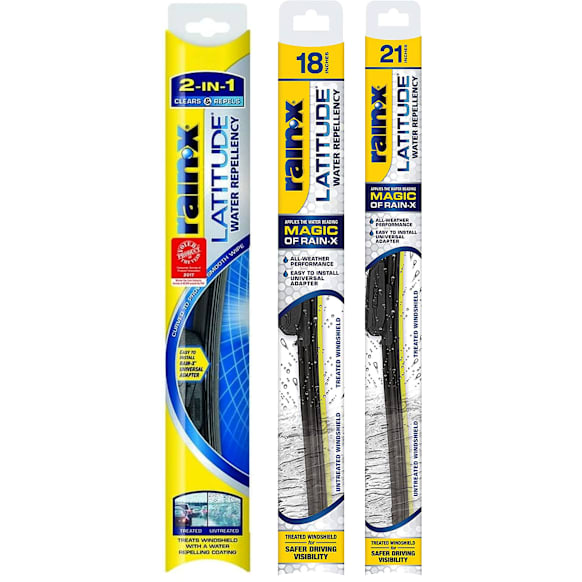 SET-R495079278-2-FRH Front, Driver and Passenger Side and Rear Wiper Blade, Frameless