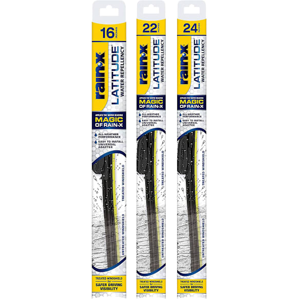 SET-R495079280-2-FRT Front, Driver and Passenger Side and Rear Wiper Blade, Frameless