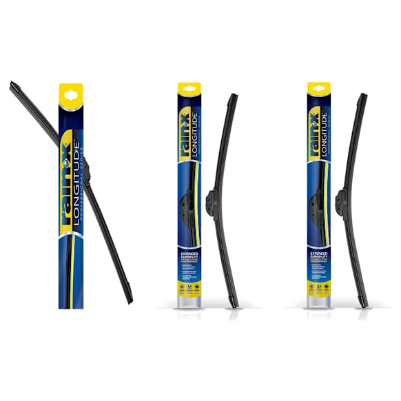 SET-R49830322-FR-E Front, Driver and Passenger Side; Rear Wiper Blade, Frameless