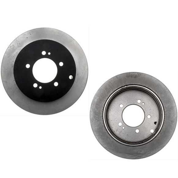 SET-RAY980594R-2 Rear Brake Disc, Plain Surface, Solid, 5 Lugs, 302.01 mm,, R-Line Series