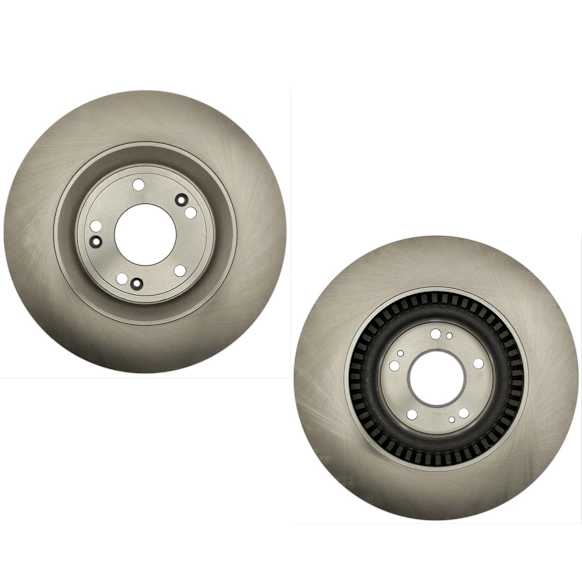 SET-RAY980883R-2 Front Brake Disc, Plain Surface, Vented, 5 Lugs, 344.93 mm,, R-Line Series
