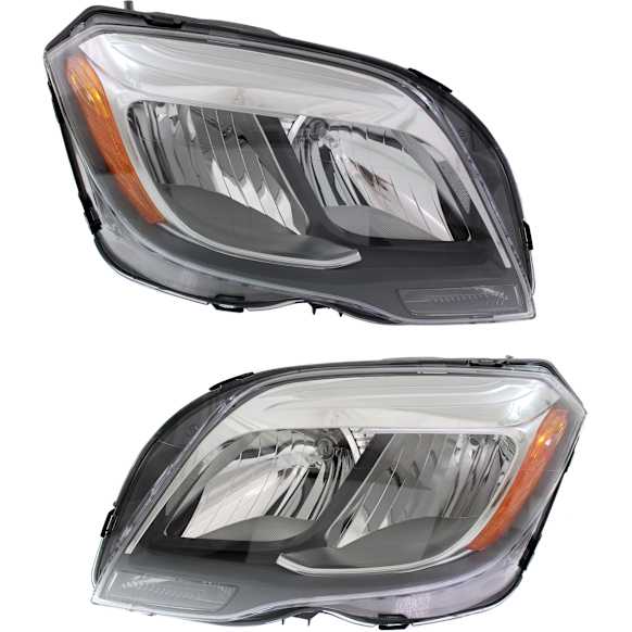 2013 Mercedes Benz GLK350 - Driver and Passenger Side Halogen Headlight, With bulb(s), OE Replacement