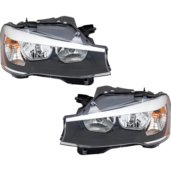 2015-2017 BMW X3 - Driver and Passenger Side Halogen Headlight, With bulb(s), OE Replacement