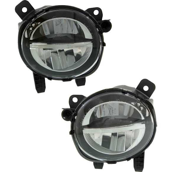 Front, Driver and Passenger Side LED Fog Light, with Bulbs