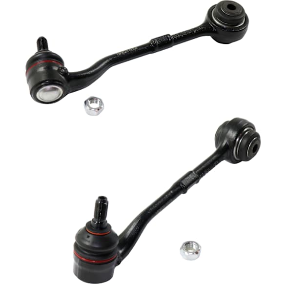 Front, Driver and Passenger Side, Lower, Frontward Control Arms, With Ball Joints, Control Arms Bushings, and Control Arms