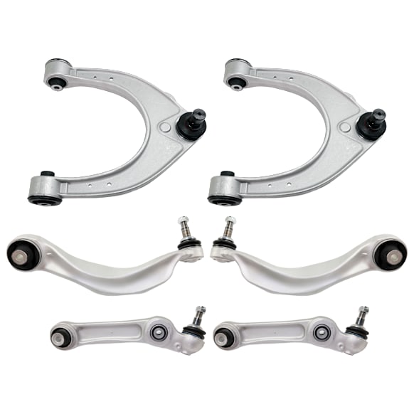 Front, Driver and Passenger Side, Upper and Lower, Frontward and Rearward Control Arm