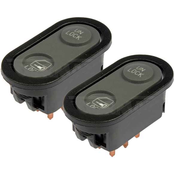 SET-RB901015-2 Front, Driver and Passenger Side Door Lock Switch Black