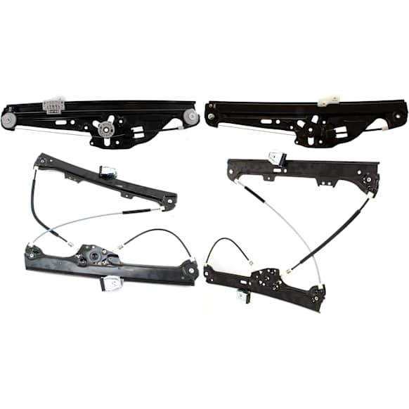 Front and Rear, Driver and Passenger Side Power Window Regulator, Without Motor