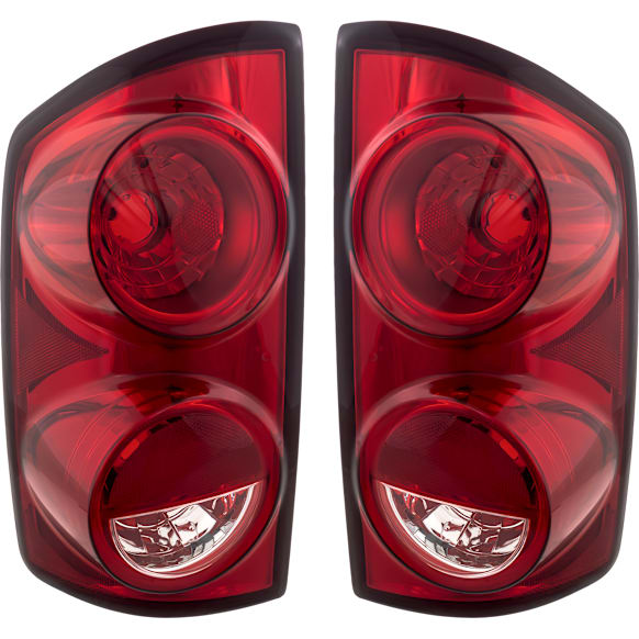 2007 Dodge Ram 3500 - Driver and Passenger Side Halogen Tail Light, Without bulb(s), OE Replacement