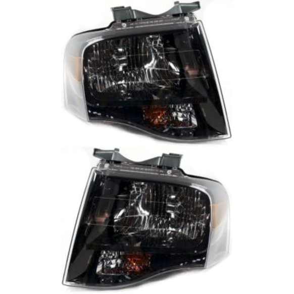 2012 Ford Expedition - Driver and Passenger Side Halogen Headlight, With bulb(s), OE Replacement