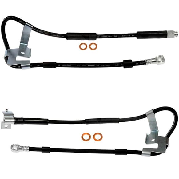 SET-RBH380344-F Front, Driver and Passenger Side First Stop Series Brake Line, Metal and Rubber