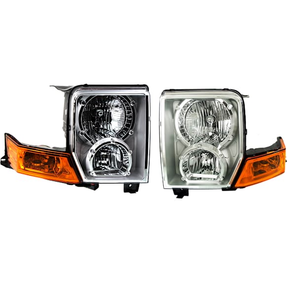 2006 Jeep Commander - Driver and Passenger Side Halogen Headlight, With bulb(s), OE Replacement