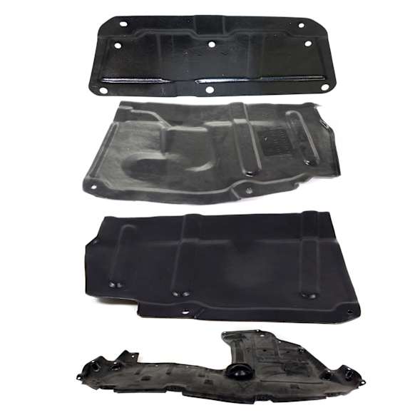 Front and Rear, Driver and Passenger Side Engine Splash Shields