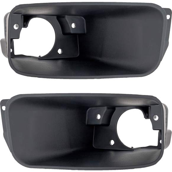 Front, Driver and Passenger Side Fog Light Trims, Textured Black