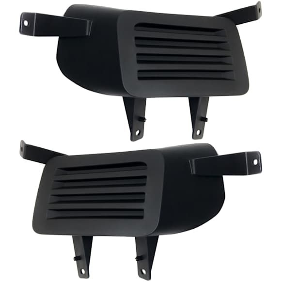 Fog Light Cover - Front, Driver and Passenger Side, Black