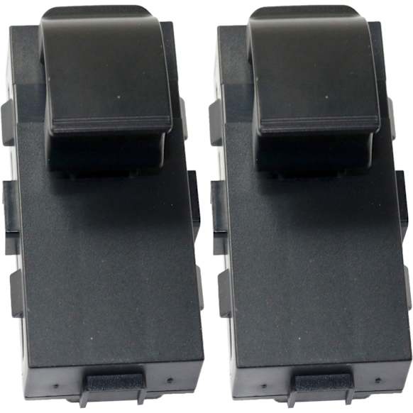 Front and Rear, Driver and Passenger Side Window Switch Black