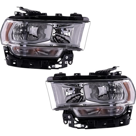 Driver and Passenger Side Halogen Headlight, With bulb(s), OE Replacement