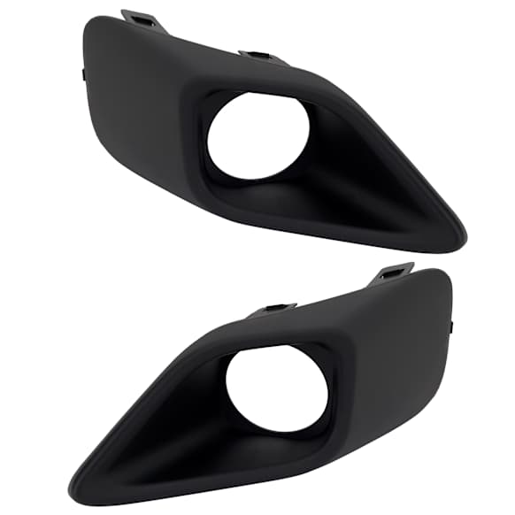 Front, Driver and Passenger Side Fog Light Trims, Black