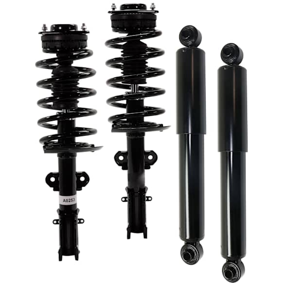 Front and Rear, Driver and Passenger Side Shock and Fully Loaded Strut