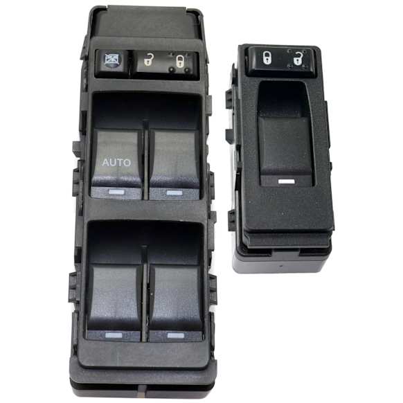 2009 Chrysler 300 - Front, Driver and Passenger Side Window Switch, Without Automatic Down, Black