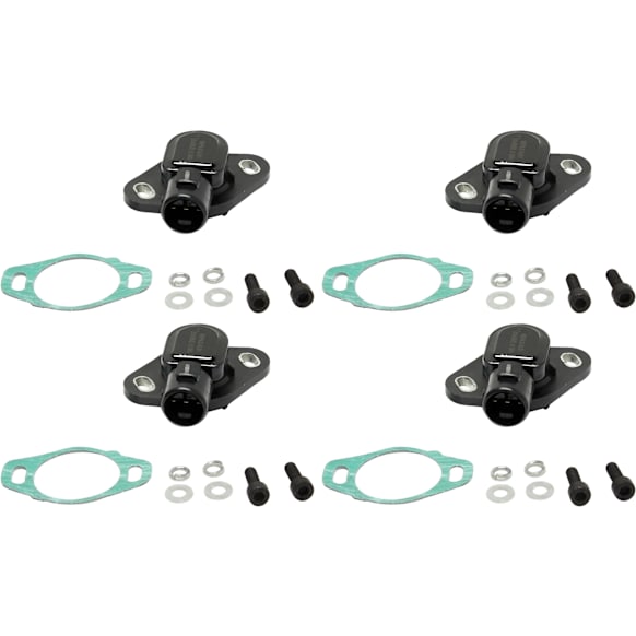 Throttle Position Sensors, Black, Adjustable, with Screws and Washers, Set Of 4