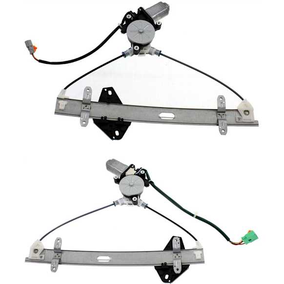 2004 Acura RSX Base - Front, Driver and Passenger Side Power Window Regulator, With Motor