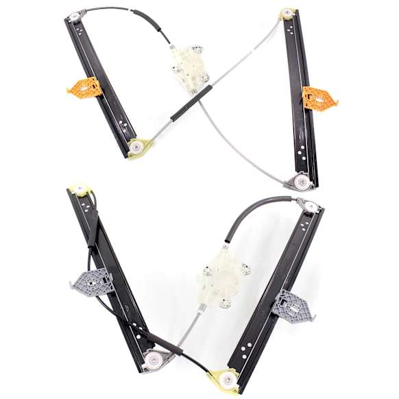 Front and Rear, Passenger Side Window Regulators, Power, Without Motor