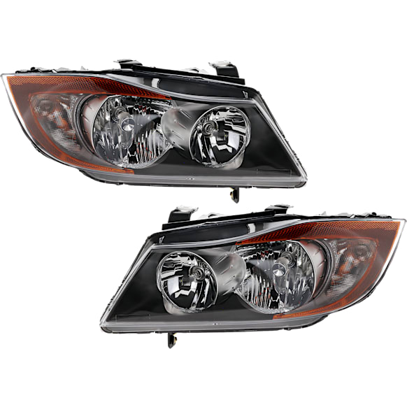 2006 BMW 323i - Driver and Passenger Side Halogen Headlight, With bulb(s),  mfrbodycodename : E90, OE Replacement, Sedan