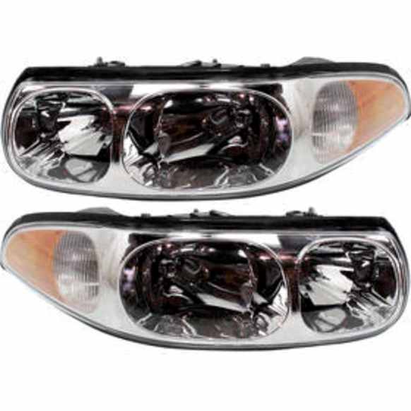 2000-2005 Buick LeSabre - Driver and Passenger Side Headlights, with Bulbs, Halogen, Sedan