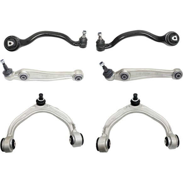Front, Driver and Passenger Side, Upper and Lower Control Arm