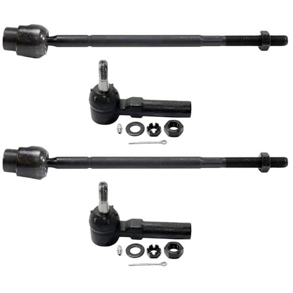 Front, Driver and Passenger Side, Inner and Outer Tie Rod Ends