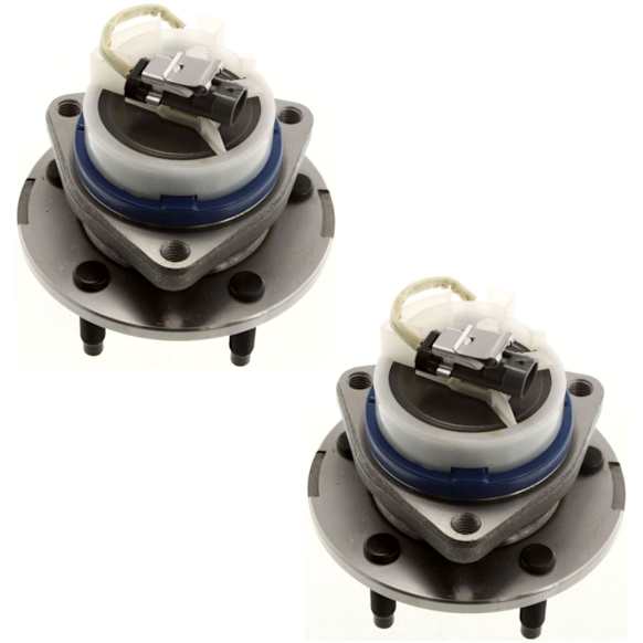 Rear, Driver and Passenger Side Wheel Hubs, With Bearing, With Sensor, Front Wheel Drive, 4-Wheel ABS