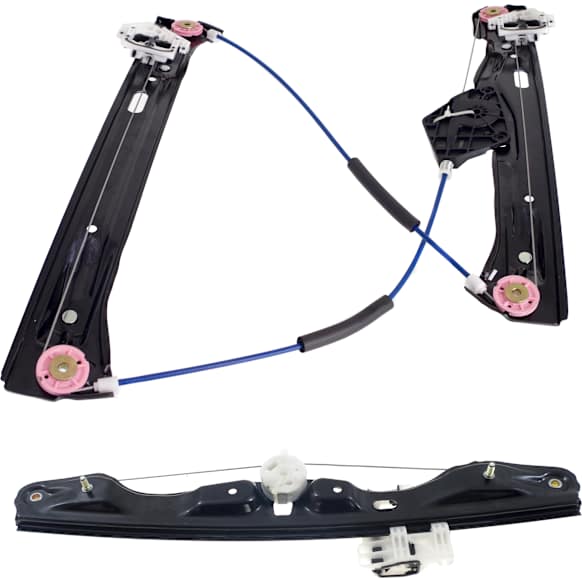 Front and Rear, Driver Side Window Regulators, Power, Without Motor