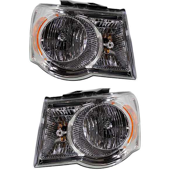 2007 Chrysler Aspen - Driver and Passenger Side Halogen Headlight, With bulb(s), OE Replacement