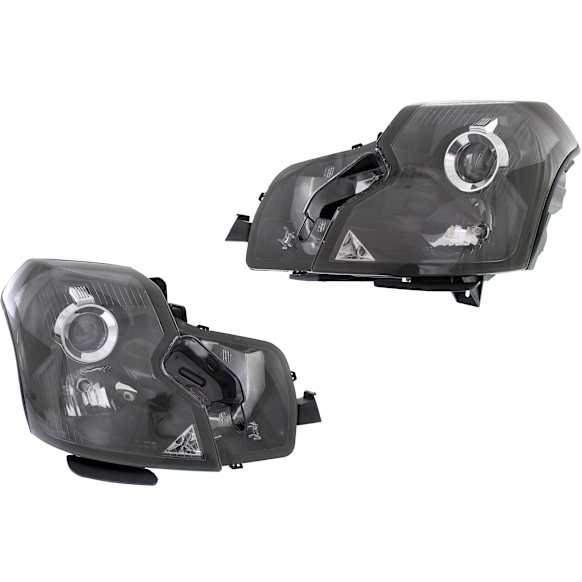 2003-2007 Cadillac CTS - Driver and Passenger Side Headlights, with Bulbs, HID/Xenon, with HID Bulbs and ballast, without Washer Nozzle Cover