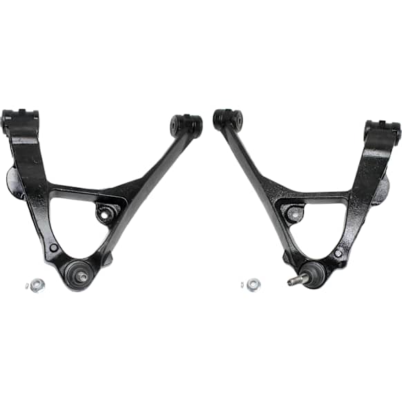 Front, Driver and Passenger Side, Lower Control Arms, Assembly, Forged Arm; With Ball Joints and Bushings