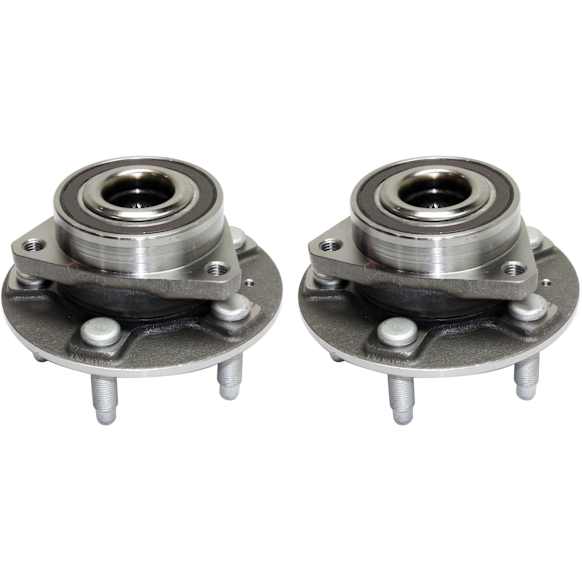 Front or Rear, Driver and Passenger Side Wheel Hub, 5 Lugs, With Bearing