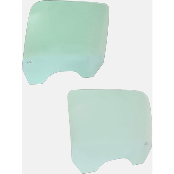 Rear, Driver and Passenger Side Door Glasses, No Tint, No Tint, Replaces NAGS No. DD09734 GTNN, DD09735 GTNN