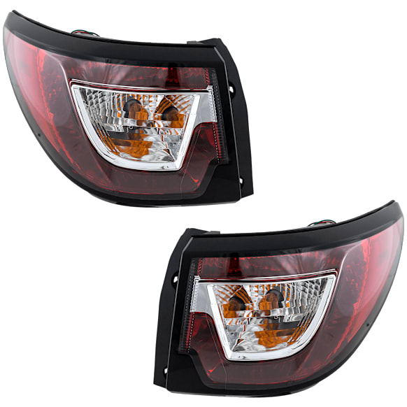Driver and Passenger Side, Outer Tail Lights, with Bulbs, Halogen, Mounts on Body