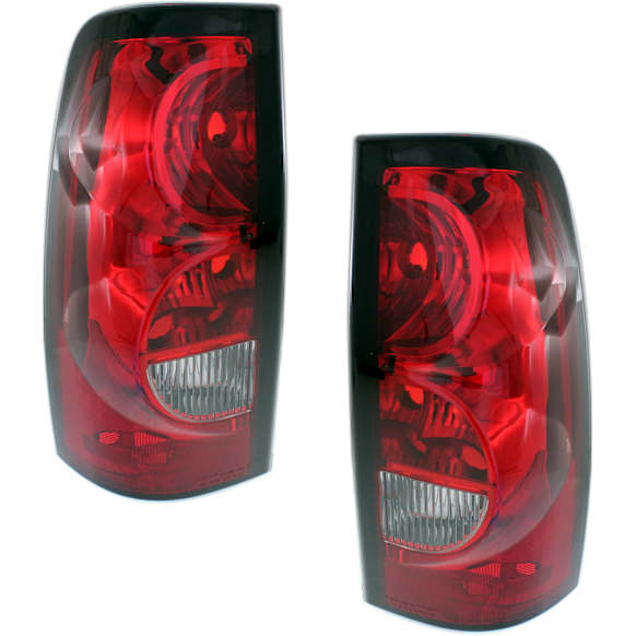 2006 Chevrolet Silverado 2500 HD - Driver and Passenger Side Halogen Tail Light, Without bulb(s), OE Replacement, Fleetside