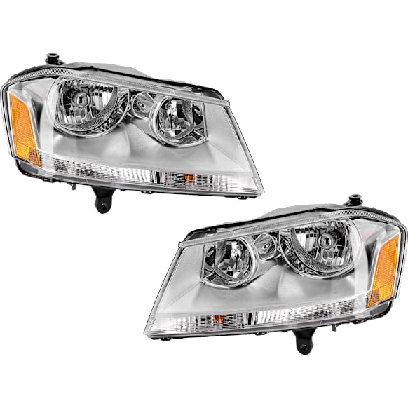 2008 Dodge Avenger - Driver and Passenger Side Halogen Headlight, With bulb(s), OE Replacement, Sedan