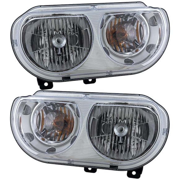 2013 Dodge Challenger - Driver and Passenger Side Halogen Headlight, With bulb(s), OE Replacement