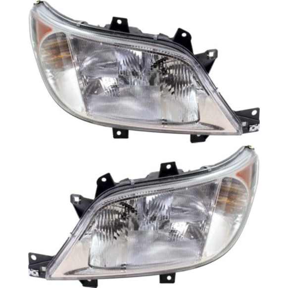 2005 Dodge Sprinter 2500 - Driver and Passenger Side Halogen Headlight, With bulb(s), OE Replacement