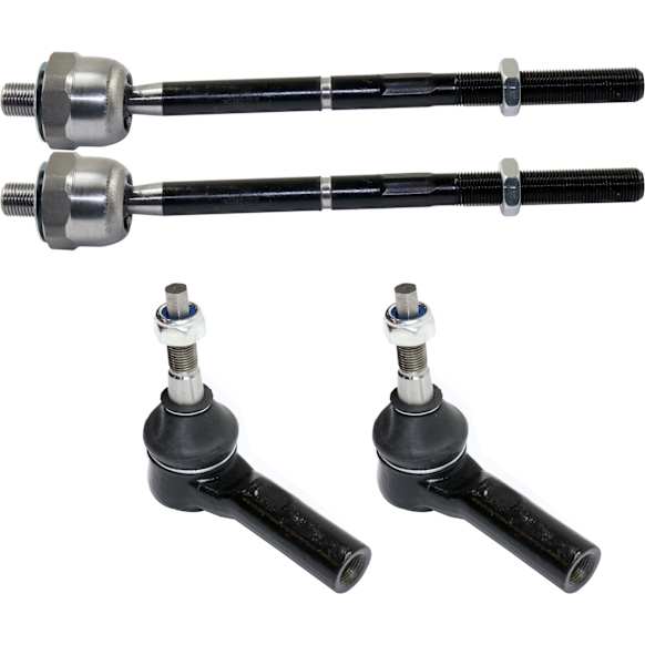 Front, Driver and Passenger Side, Inner and Outer Tie Rod Ends