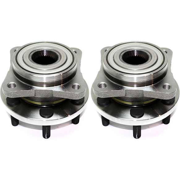Front or Rear, Driver and Passenger Side Wheel Hub, 6 Lugs, With Bearing