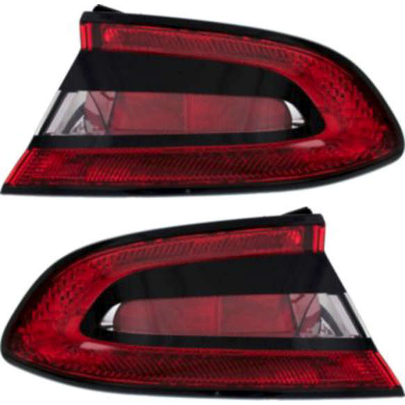 2016 Dodge Dart - Driver and Passenger Side, Outer Halogen Tail Light, With bulb(s), Mounts on Body, OE Replacement